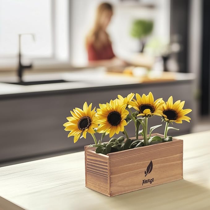 Sunflower Seeds Growing Kit – Complete Indoor & Outdoor Kit with Sunflower Seeds for Planting, Planter, Soil, Tools, Instructions – Ideal for Planting Sun Flowers at Home