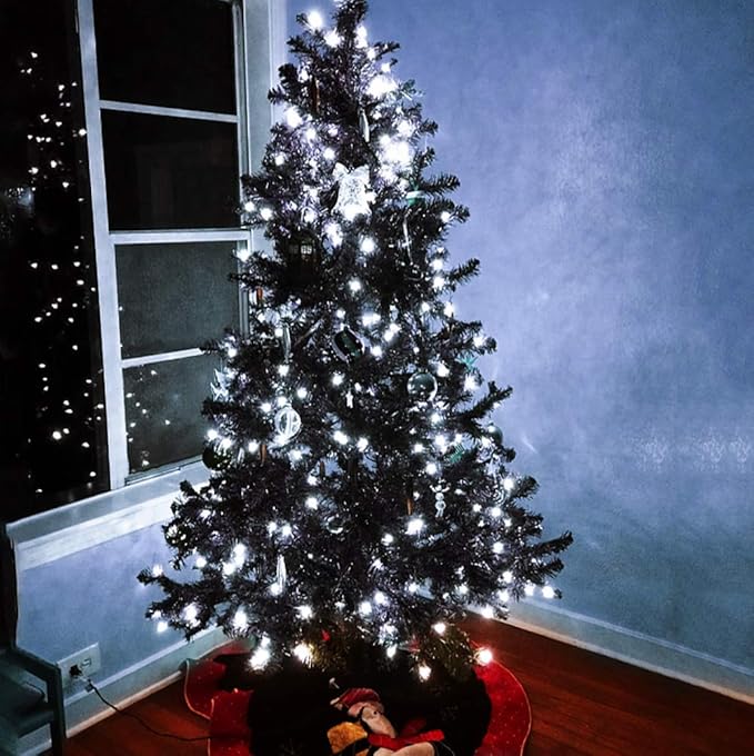 XTF2015 105ft 300 LED Christmas String Lights, End-to-End Plug 8 Modes - UL Certified - Outdoor Indoor Fairy Lights for Christmas Tree, Patio, Garden, Party, Wedding, Holiday (Cool White)