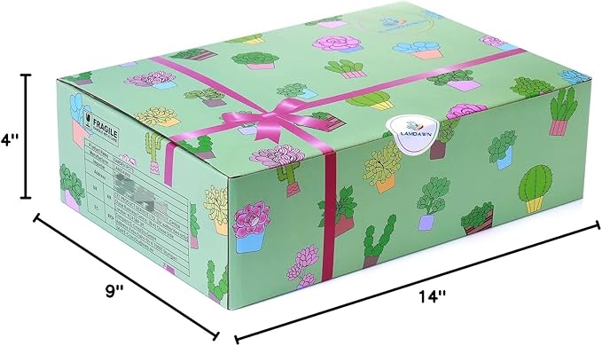 Cute Ceramic Succulent Planters, Garden Pots with Drainage and Attached Saucer, Set of 6 - Plants Not Included