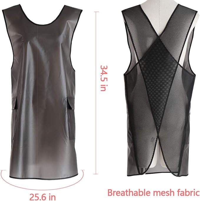 NEWGEM Japanese Linen Cross Back Cooking Aprons for Women Men with Pockets Cute for Baking Kitchen