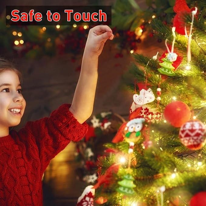 400 LEDs Christmas Tree Lights,LED Christmas Lights with 8 Light Modes,Timer& Memory Function,Remote Control,16 Strands 6.6FT String Light for Wedding,Home Party,Xmas Tree Decor,Warm White