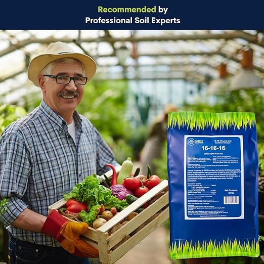 16-16-16 Complete Lawn & Garden All Purpose Granular Fertilizer - The Ultimate Plant Food for Lush Greenery & Vibrant Blooms - for All Plants, Vegetables, Fruits, and Berries - 25lbs