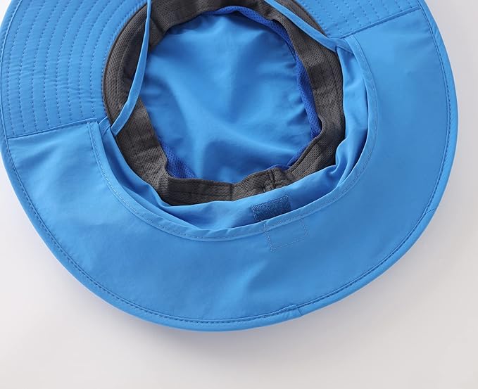 Home Prefer Outdoor UPF50+ Mesh Sun Hat Wide Brim Fishing Hat with Neck Flap Sun Hat for Men Women