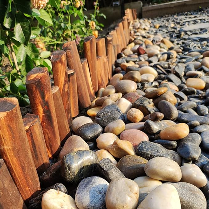 10lbs Black Pebbles for Plants, 1-2 Inch High Polished Natural River Rocks for Landscaping, Decorative Stones Vase Filler Fish Tank Aquariums Garden Outdoor and Indoor DIY