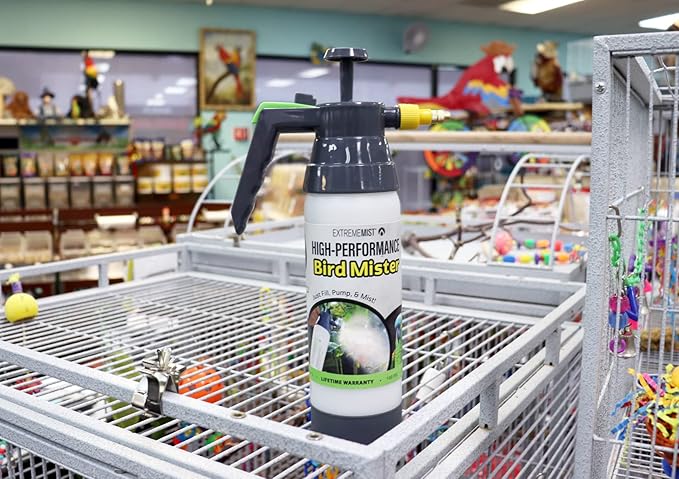 ExtremeMIST High-Performance Bird Sprayer | Ultrafine Avian Pump Mister | Handheld Pet Bird Bath Mister | Adjustable Nozzle | Bird Cage Cleaner | Perfect for Macaws, Cockatiels, Parrots & More - 20oz