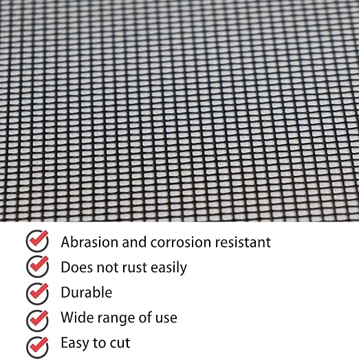 Wire Mesh PVC Coated Galvanized,2 Pack 16 Mesh 8 × 12 inch(30 X 21CM) Woven Wire Mesh for Vent, Cage, Cabinets Mesh, DIY Project.
