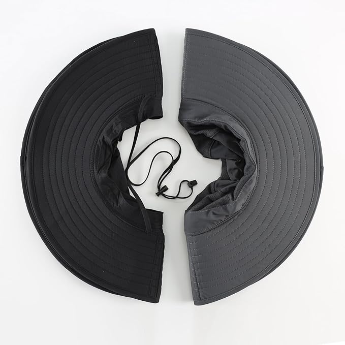 Home Prefer UPF50+ Mens Sun Hat Wide Brim Fishing Hat Foldable Large Brim UV Protection Sun Hat for Men Women Beach Gardening