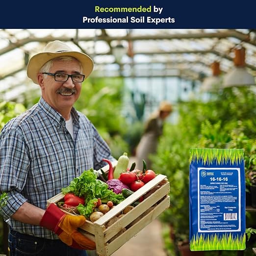 16-16-16 Complete Lawn & Garden All Purpose Granular Fertilizer - The Ultimate Plant Food for Lush Greenery & Vibrant Blooms - for All Plants, Vegetables, Fruits, and Berries - 5lbs