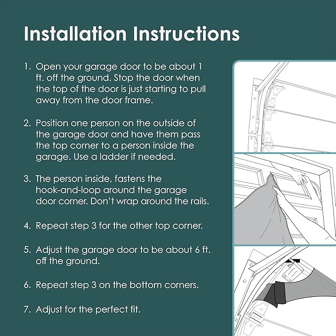 7' x 16' Santa’s Merry Takeoff Christmas Garage Door Banner - Designed to Move with Door | Magical Festive Double Garage Door Decoration