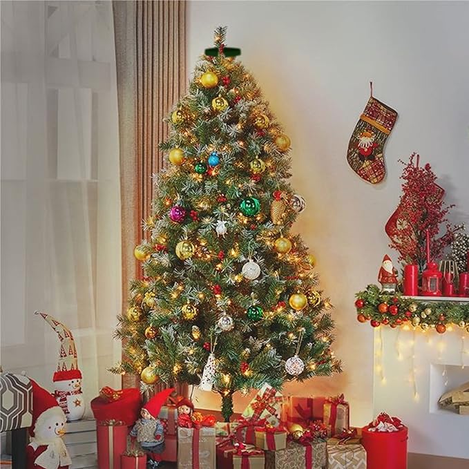 Dazzle Bright Christmas Tree Lights, 448 LED Waterfall Tree Topper Lights with Remote & 8 Lighting Modes, 8.2FT X 16 Lines Christmas Light for Indoor Outdoor Yard Party Xmas Decoration (Warm White)