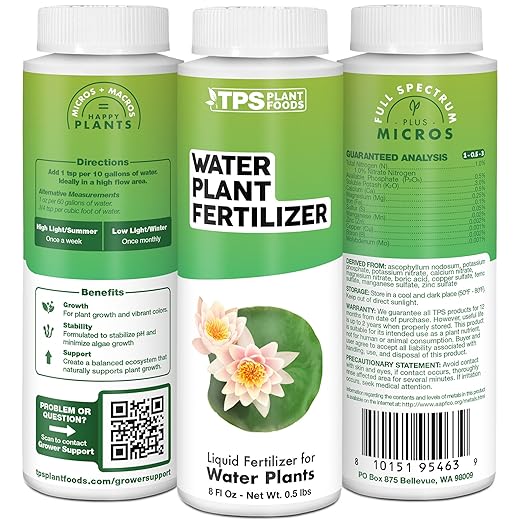 Water Plant Fertilizer, Complete Liquid Water Plant Food, 32 oz (1 Quart)