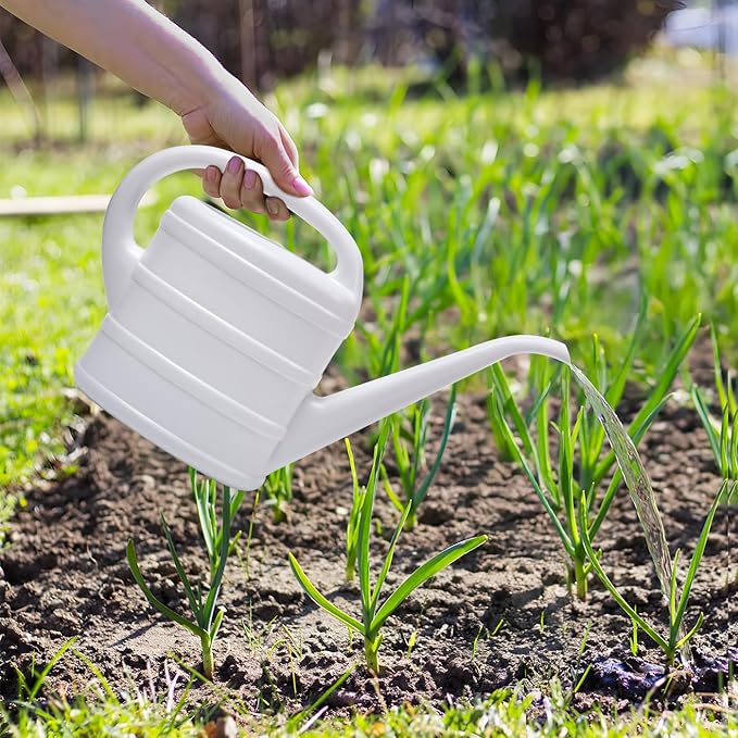 Watering Can - for Indoor Plant Garden - 1/3 Gallon - White