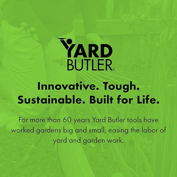 Yard Butler Terra Garden Hand Tools - Weeding Hand Tiller Tool for Efficient Gardening - Weed Remover Tool for Lawn & Garden Care - Durable Gardening Accessory, Whisk Rake