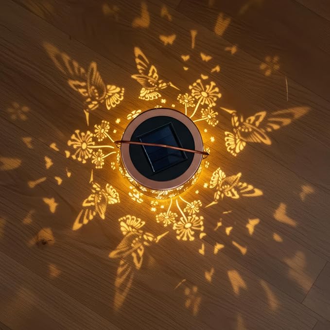 FLAGWIX Sympathy Gifts for Loss of Loved One - Christmas Memorial Solar Lanterns Outdoor Waterproof Decor - Hummingbird Gifts for Women, Memorial Gift for Mom Grandma, Decorative Lantern for Garden