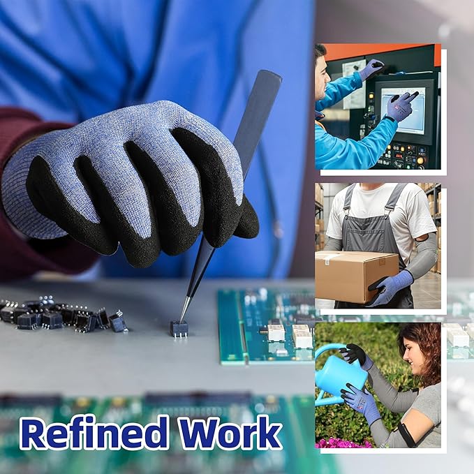 Schwer AIR-SKIN Cut Resistant Gloves AR3900 with Extreme Lightweight & Thin, ANSI A4 Wire Metal Gloves for Refined Work, Touch-screen, Fiberglass-free, 3D-Comfort Fit, Breathable, Non-PFAS, 6 Pair, XL