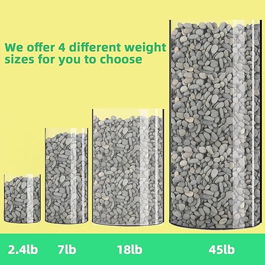 45LB River Rocks,Mexican Beach Pebbles for Plants,Potting,Garden Landscape Stone Paving Stone Grey 1Inch…