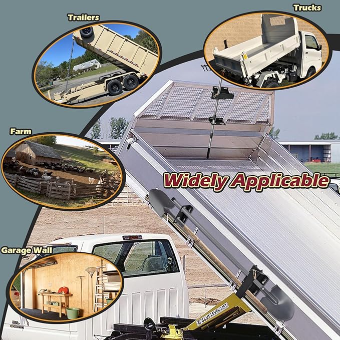 TOPOWN 2-Hole Heavy Duty Shovel Holder for Truck Bed with Double Fixation, Adjustable Landscape Tool Rack Truck Bed Mount for Shovels, Tool Holder for Rakes, Garden Tools, Farm Tools (Bed & Box Mount)