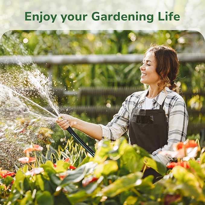 GreatBuddy 25 ft Garden Hose 5/8", Less Kink Heavy Duty Water Hose, Durable & Flexible Hose for Outdoor, Lawn, Car Washing, Pet Bathing and Household