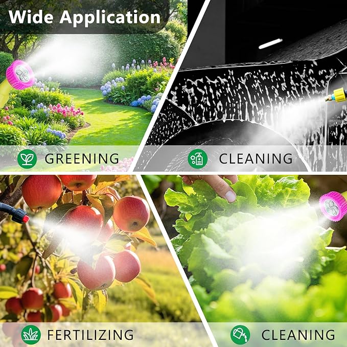 2.4 Gallon Battery Powered Sprayer, Electric Battery Operated Sprayer, Weed Power Sprayers in Lawn and Garden with Adjustable Shoulder Strap and Rechargeable Handle, 3 Mist Nozzles (Blue)