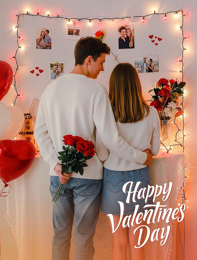 Red Clear Christmas Lights,13FT 50 Count Incandescent Mini Light,Green Wire Christmas String Lights Plug in Waterproof for Tree Xmas Wedding Indoor Outdoor Valentine's Day Decor (Red Clear, 50 Count)