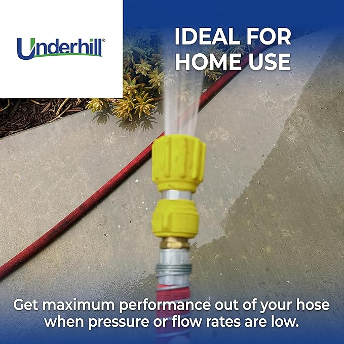 Underhill Magnum Stinger All Pressure Garden Hose Nozzle Heavy Duty Fireman Style, 11 GPM 30-100 PSI, 3/4-Inch Thread Inlet, Jet Soak Fan, NG400