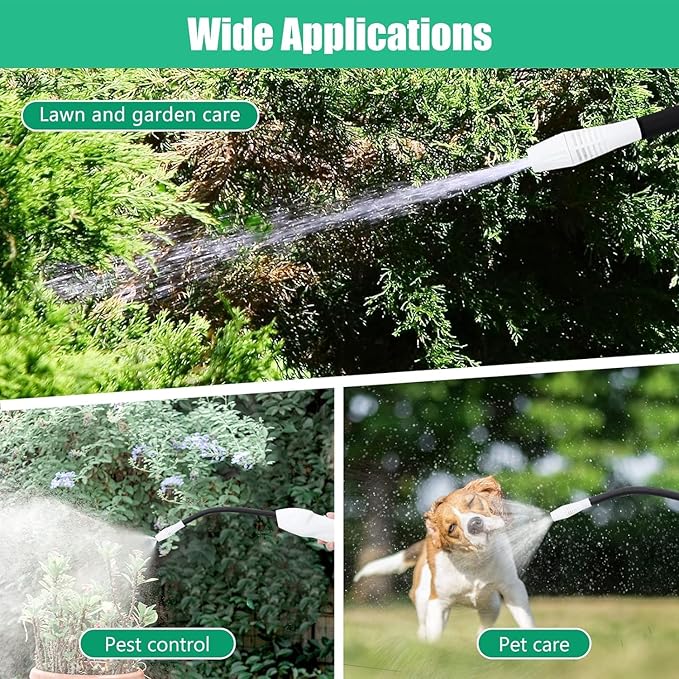 Battery Powered Sprayer 0.5 Gallon/2L Garden Sprayer with Upgraded USB Rechargeable Automatic Plant Mister Electric Sprayer in Lawn and Garden, white, ZSYATN-S-23