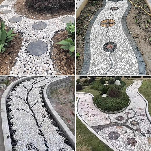 10LB White River Rocks - 2-3 inch High Polished Decorative Pebbles for Landscaping, Outdoor Decor and Plants