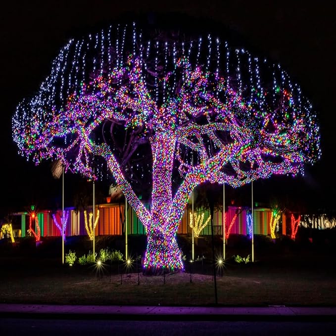 JMEXSUSS 600 LED Color Changing String Lights Plug in, 168FT Warm White & Multicolor Christmas Lights with Remote, Christmas String Lights Outdoor Waterproof Clear Wire for Tree Xmas Decor