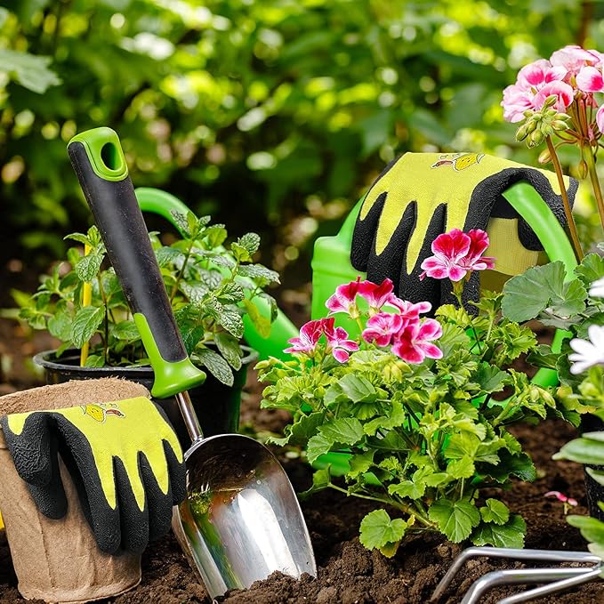 Evridwear Kids Gardening Gloves for Boys Girls Outdoor Yard Work,Planting (3-12 years)