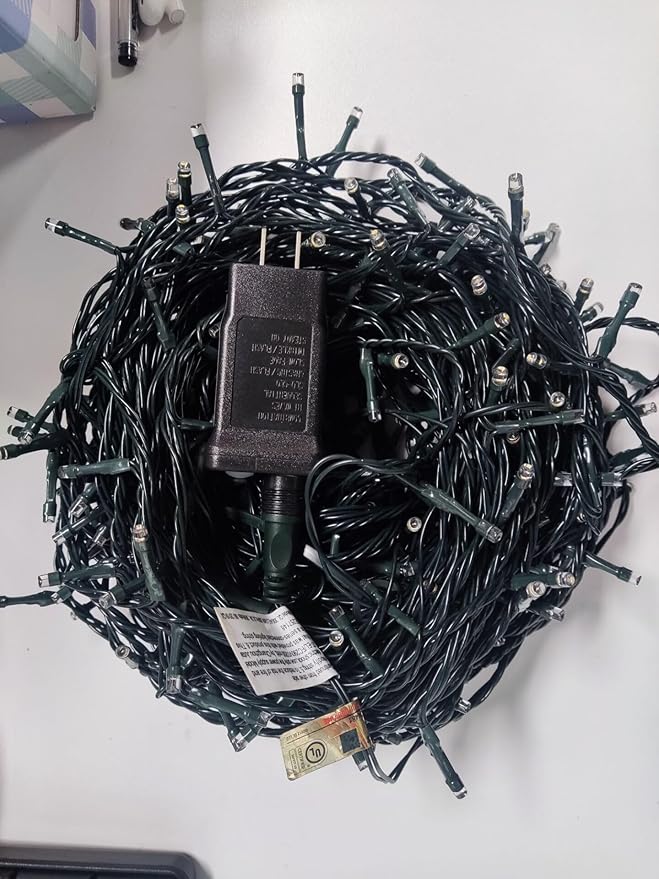 105FT 300 LEDs Red Green Christmas Lights Outdoor Indoor, Christmas Tree Lights Party Decorations, 8 Lighting Modes with Timer & Memory Function