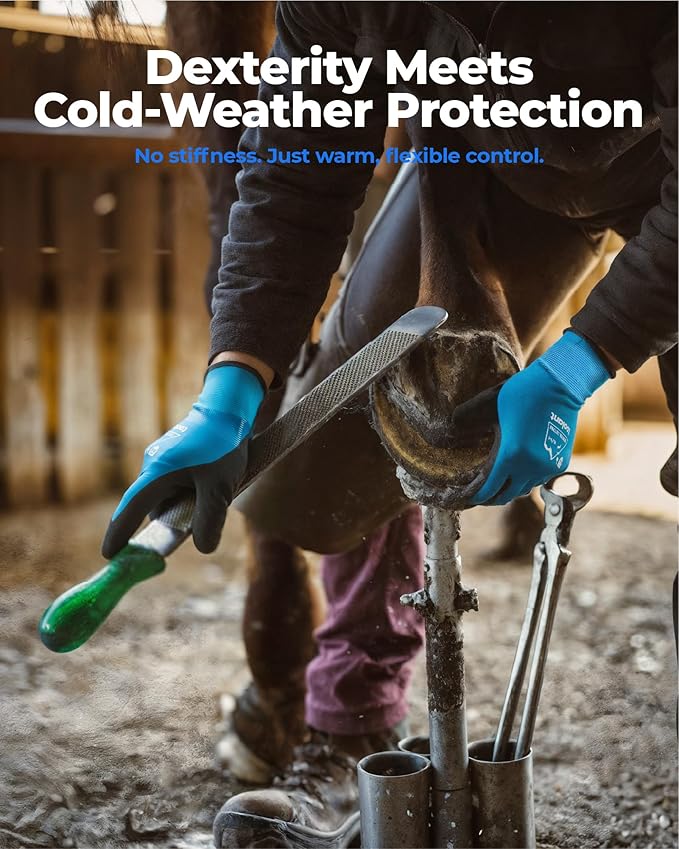 toolant Waterproof Winter Work Gloves for Men and Women, ANSI A4 Cut Resistant Freezer Gloves for Outdoor Cold Weather