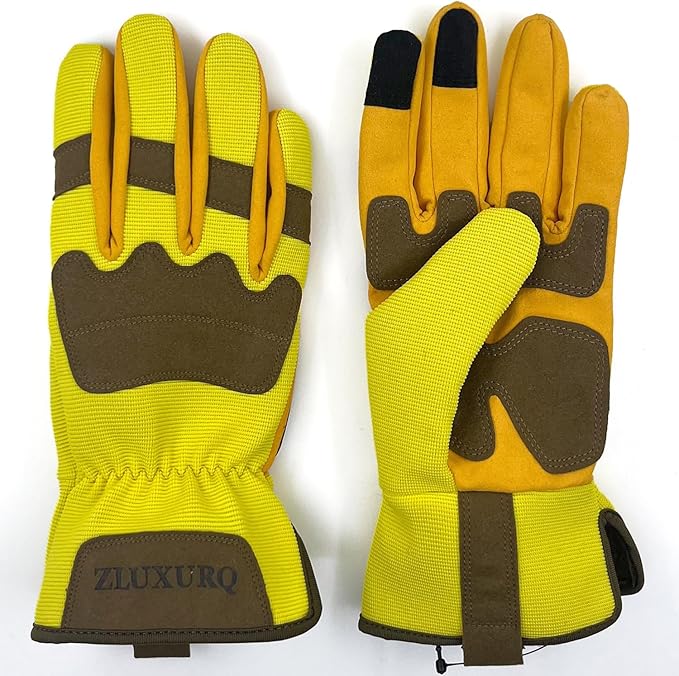 ZLUXURQ Gardening Gloves for Women and Men, Work Gloves for Yard Work