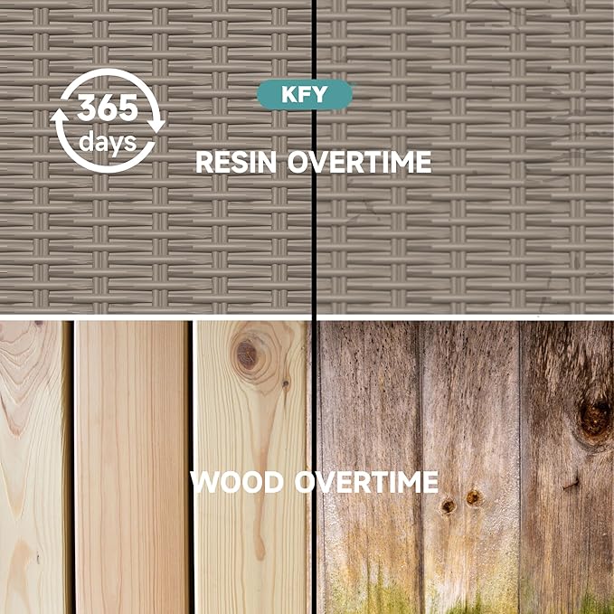 260 Gallon Waterproof Outdoor Storage Box, UV Resistant Resin Deck Box with Hydraulic Rod for Reinforced Stability, Perfect for Patio, Garden, and Pool, Grey