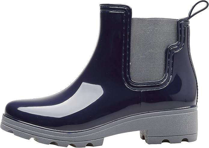 Women's Short Rain Boots Waterproof Slip On Ankle Chelsea Booties
