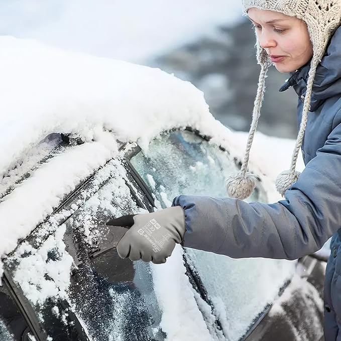 Schwer 2 Pairs 100% Waterproof Winter Work Gloves, ANSI A2 Cut Resistant Freezer Gloves for Outdoor Cold Weather Keep Hands Warm, Enhanced Warmth & Durability, for Shoveling Snow, Ice Fishing, L