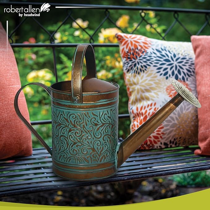Robert Allen Home & Garden Robert Allen MPT01186, Vintage Copper Morgan Metal Watering Can, 1 Gallon