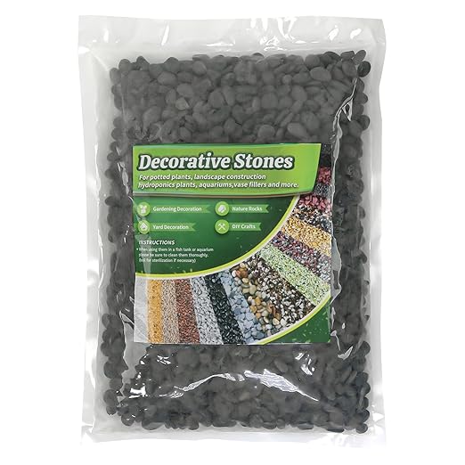 5 lbs Pebbles, 0.1-0.4 Inch Small Pebbles for Pots Indoor Plants, Succulent, Vase, Fish Tank, Decorative River Rocks for Garden Landscaping, Home Decor, Outdoor Paving, Grey