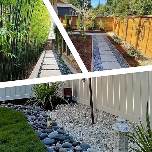 10LB Black Stones Pebbles River Rocks, Natural Beach Pebbles, 2-3" Garden Decorative Stones-2-3 Large Plant Rocks,Ideal for Aquarium, Home Decor