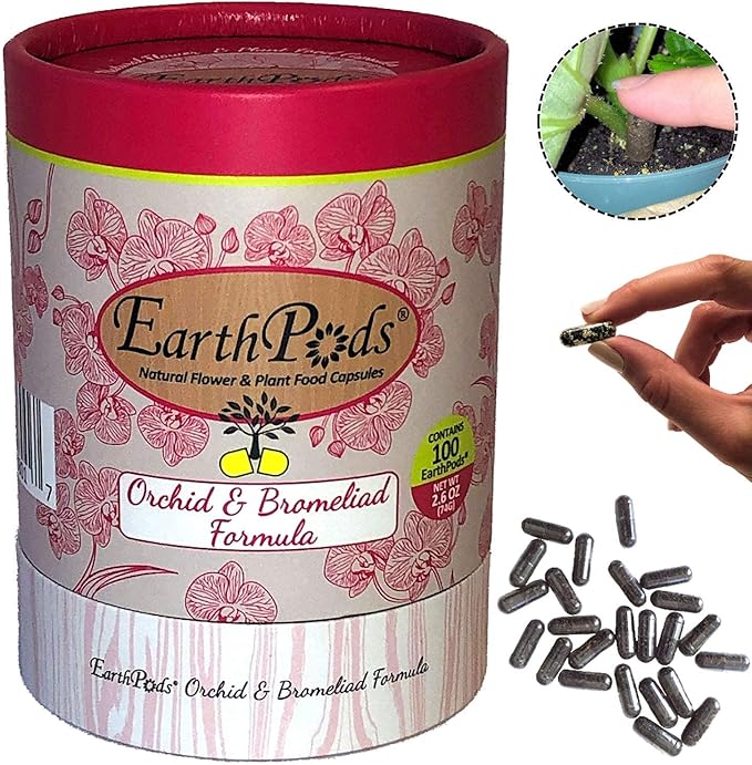 100 EarthPods - Bio Organic Orchid Fertilizer Spikes – Orchid Food Sticks – Premium Formula – Hand Made in USA