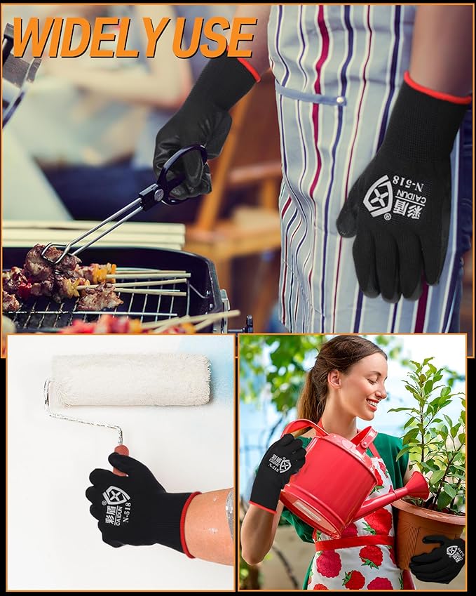 72 Pairs Gardening Work Gloves Bulk for Men Women, Rubber Coated Garden Multipack Safety Construction Glove