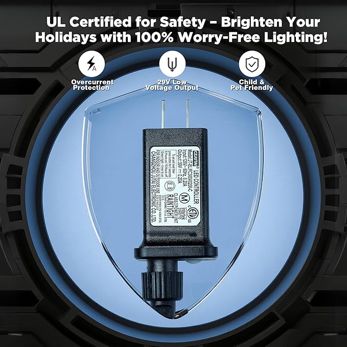 WBao Christmas Lights Indoor Outdoor 500LED 174ft, Super Bright LED Christmas String Lights with UL Certified, 8 Lighting Modes, Timer, Memory & Waterproof for Trees, Patio, Party Decor, Multicolor