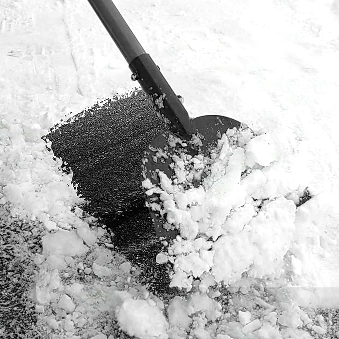 Walensee Snow Shovel, Ice Scraper & Ice Chopper, 54 Inch Flat Shovel for Snow Removal, Portable Snow Shovel for Driveway and Car, Garden Snow Pusher and Scraper Tool for Road and Outdoor Cleaning