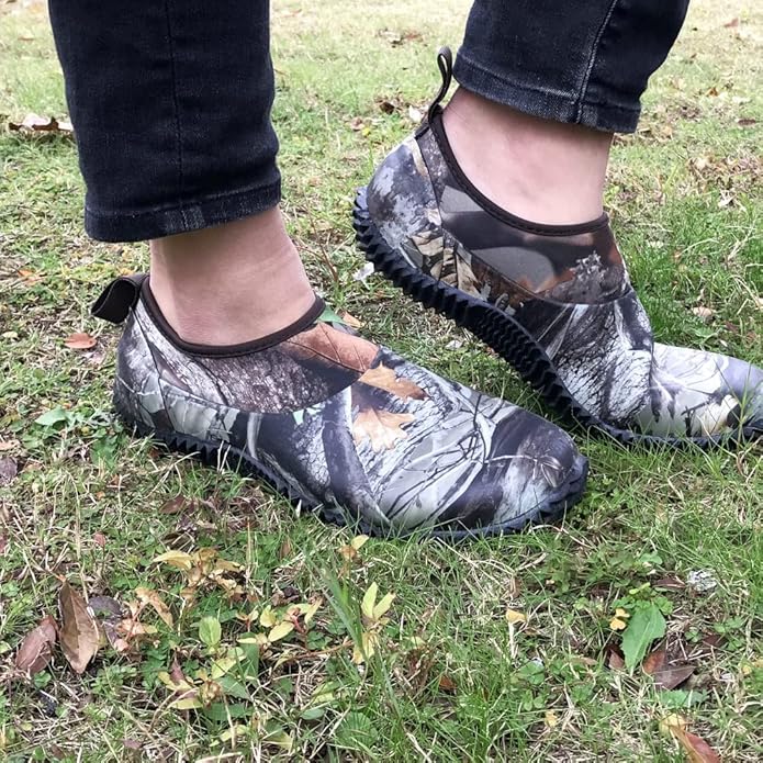 SYLPHID Men's Garden Shoes Women's Rain Shoe Waterproof Neoprene Camp Booties for Camping, Lawn Care, Gardening and Yard Work