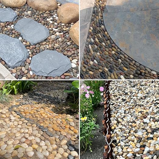 10LB Mixed Color River Rocks - 2-3 inch High Polished Decorative Pebbles, Stones for Landscaping, Natural River Rocks for Outdoor Décor, Plants,Vase Filler,Fish Tank