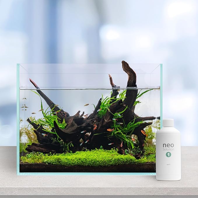 Plant Fertilizer for Aquarium Plants - Liquid Fertilizer with Nitrogen, Phosphorus, Potassium, Magnesium to Promote Growth & Photosynthesis in Aquatic Environments - Neo Solution 1, 300ml