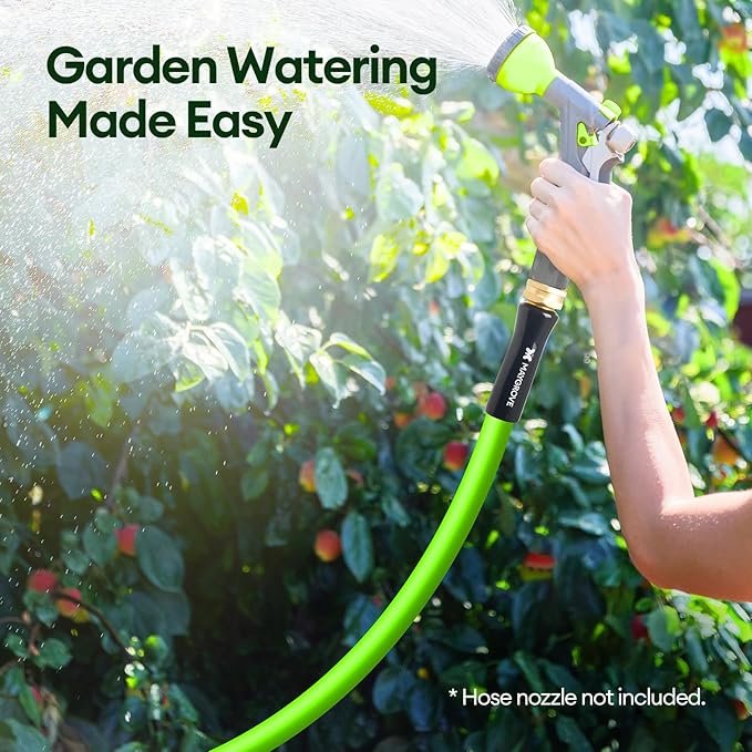 5 ft Garden Hose, 5/8 in ID, Heavy-Duty, Leakproof, Kink-Resistant Water Hose with Swivel Brass Fittings, 600 PSI Burst Rating, Ideal for Car Wash & Lawn Watering