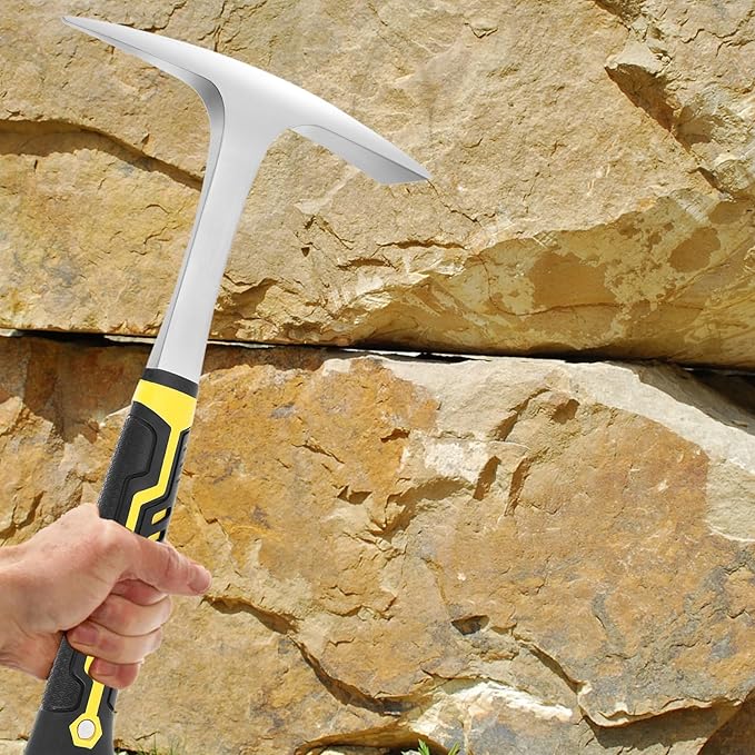 2 Pack 30oz Weeding Mattock Hoe, Small Rock Pick Axe with A Pointed Head and Pick Axes for Digging, Mining, Carpenters, Geologists