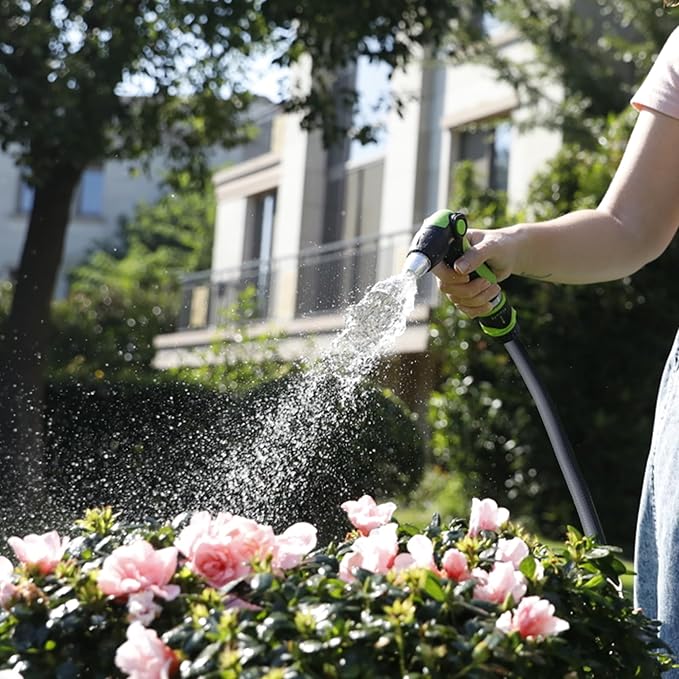 Worth Leader Garden Hose 3/4 in. x 25 ft. -No Kink, Flexible, Leakproof, Male/Female -Heavy Duty Durable 5 Layers PVC Rubber Lightweight Water Pipe for Gardening, Agriculture & Lawn Care -500PSI Burst