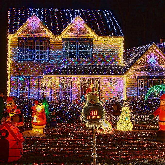 328FT 1000LEDs Christmas Lights Outdoor Indoor 8 Modes for Christmas Tree Party Decoration, 100% UL Listed (Multicolor)