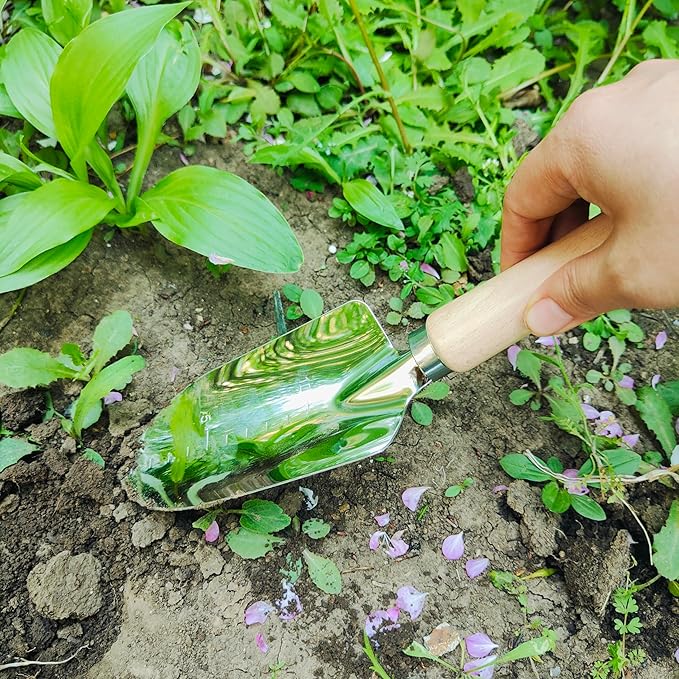 Gardening Tool, Includes Trowels, Rakes, Weeding Tool, and Hand Fork for Digging, Planting, Weeding for(5pcs Garden Tool 02)